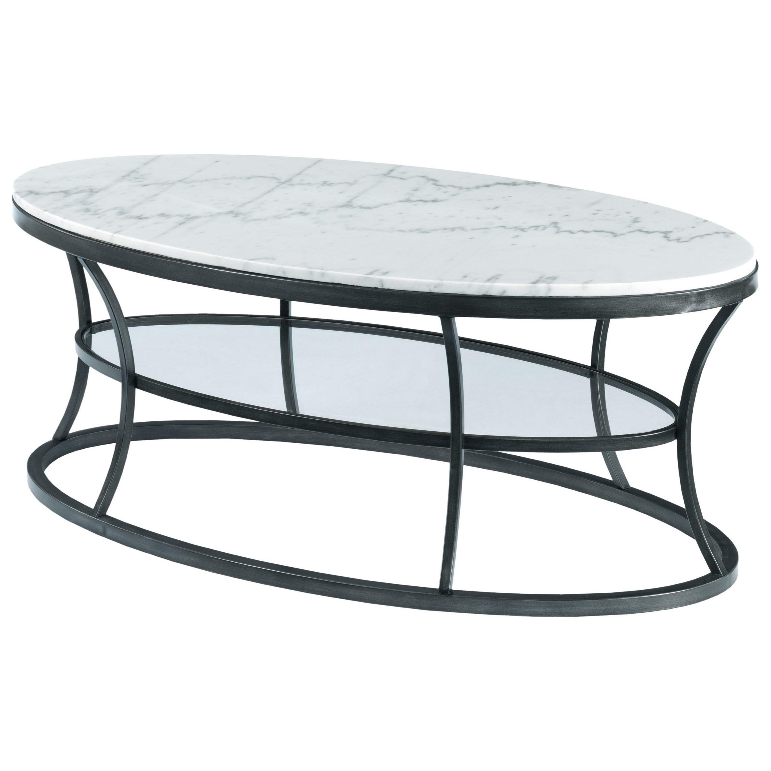 Hammary Impact Oval Cocktail Table With Marble Top And Pertaining To Trendy Glass And Gold Oval Coffee Tables (View 5 of 20)