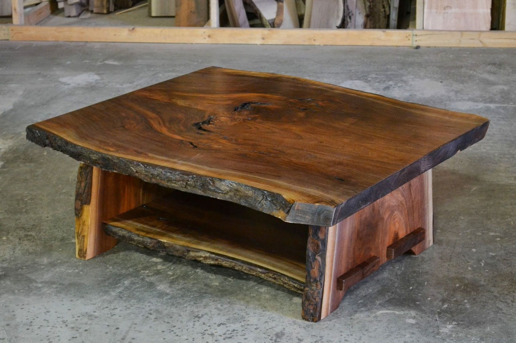 Hand Crafted Live Edge Walnut Coffee Tablecorey Morgan Throughout Widely Used Hand Finished Walnut Coffee Tables (View 10 of 20)