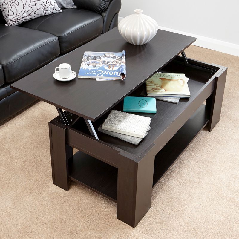 Harper Lift Up Coffee Table Brown 1 Shelf – Buy Online At Throughout Current 1 Shelf Coffee Tables (View 6 of 20)