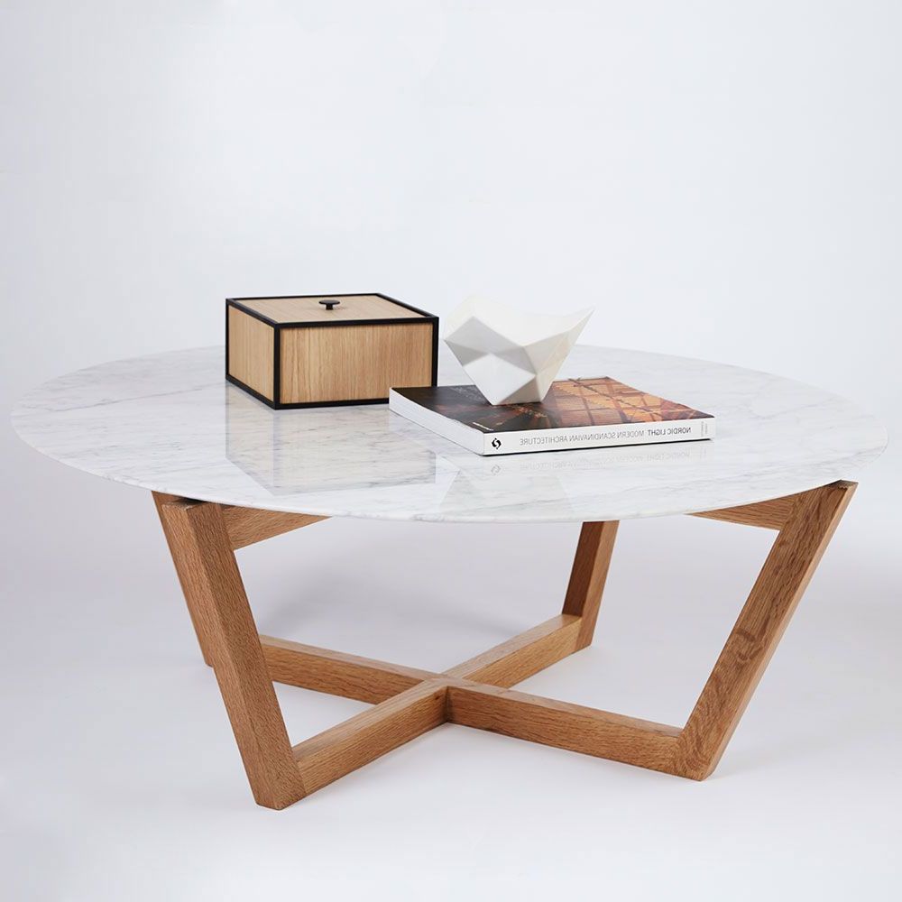 Honey Oak And Marble Coffee Tables With Trendy This Modern Designer Round Marble Top Coffee Table And (View 17 of 20)