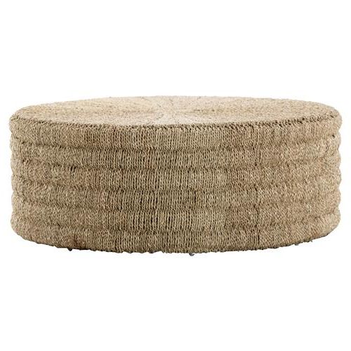 Jene Coastal Beach Woven Natural Pandan Rope Drum Round For Well Liked Light Natural Drum Coffee Tables (View 15 of 20)