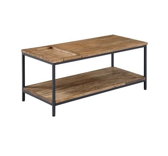 Jual Furnishings 2 Shelf Coffee Table With Tray Top, Solid Inside Favorite 2 Shelf Coffee Tables (View 5 of 20)