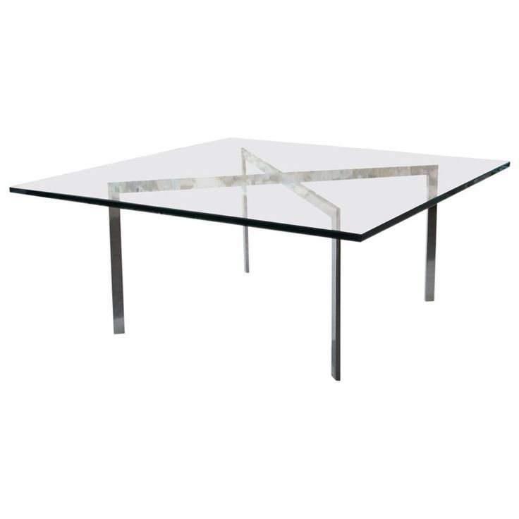 Knoll Coffee / Cocktail Table – Mies Van Der Rohe American For Current Mirrored And Chrome Modern Cocktail Tables (View 11 of 20)