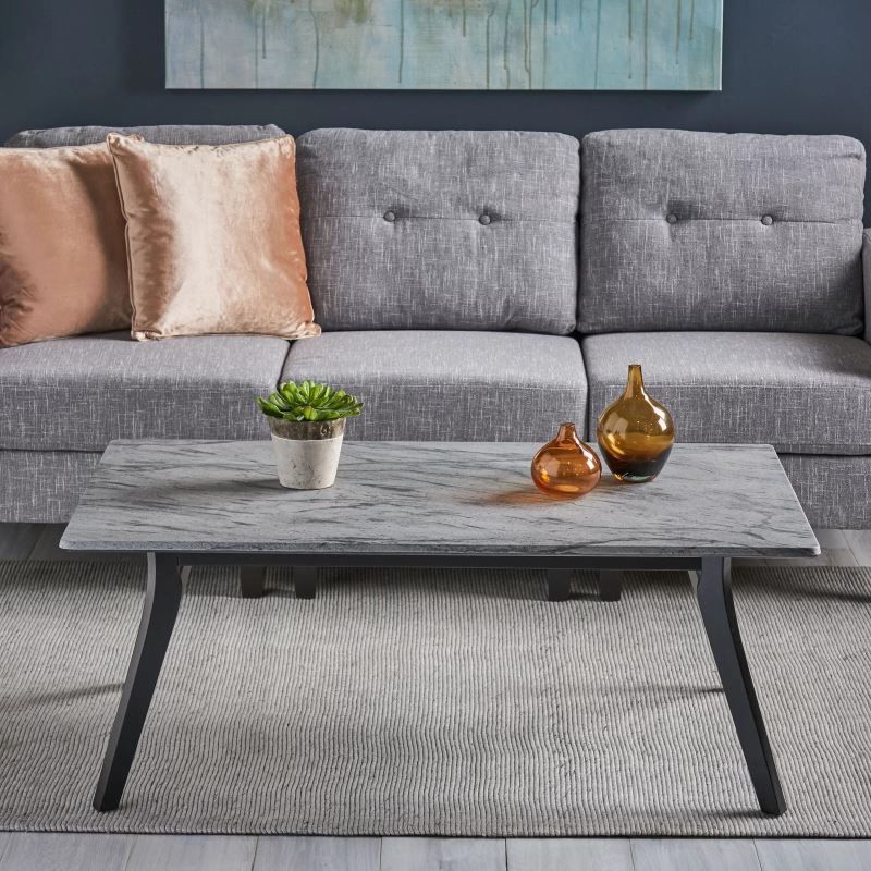 Kyla Marble And Gray Oak Coffee Table – Mocome Regarding Most Up To Date Honey Oak And Marble Coffee Tables (View 10 of 20)