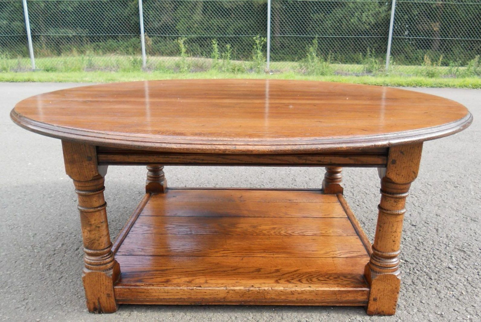 Large Round Oak Coffee Table – Sold Regarding Well Known Round Coffee Tables (View 17 of 20)