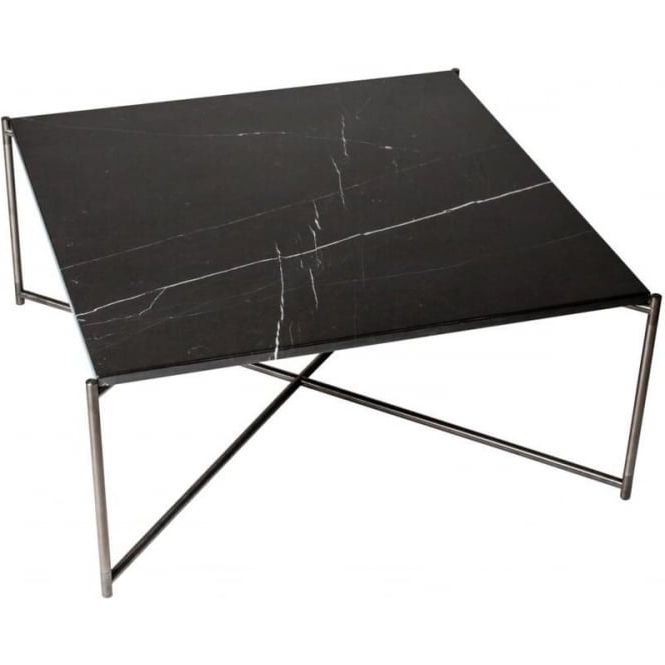 Latest Buy Black Marble Square Coffee Table & Gun Metal Base At Throughout Black Metal And Marble Coffee Tables (View 18 of 20)