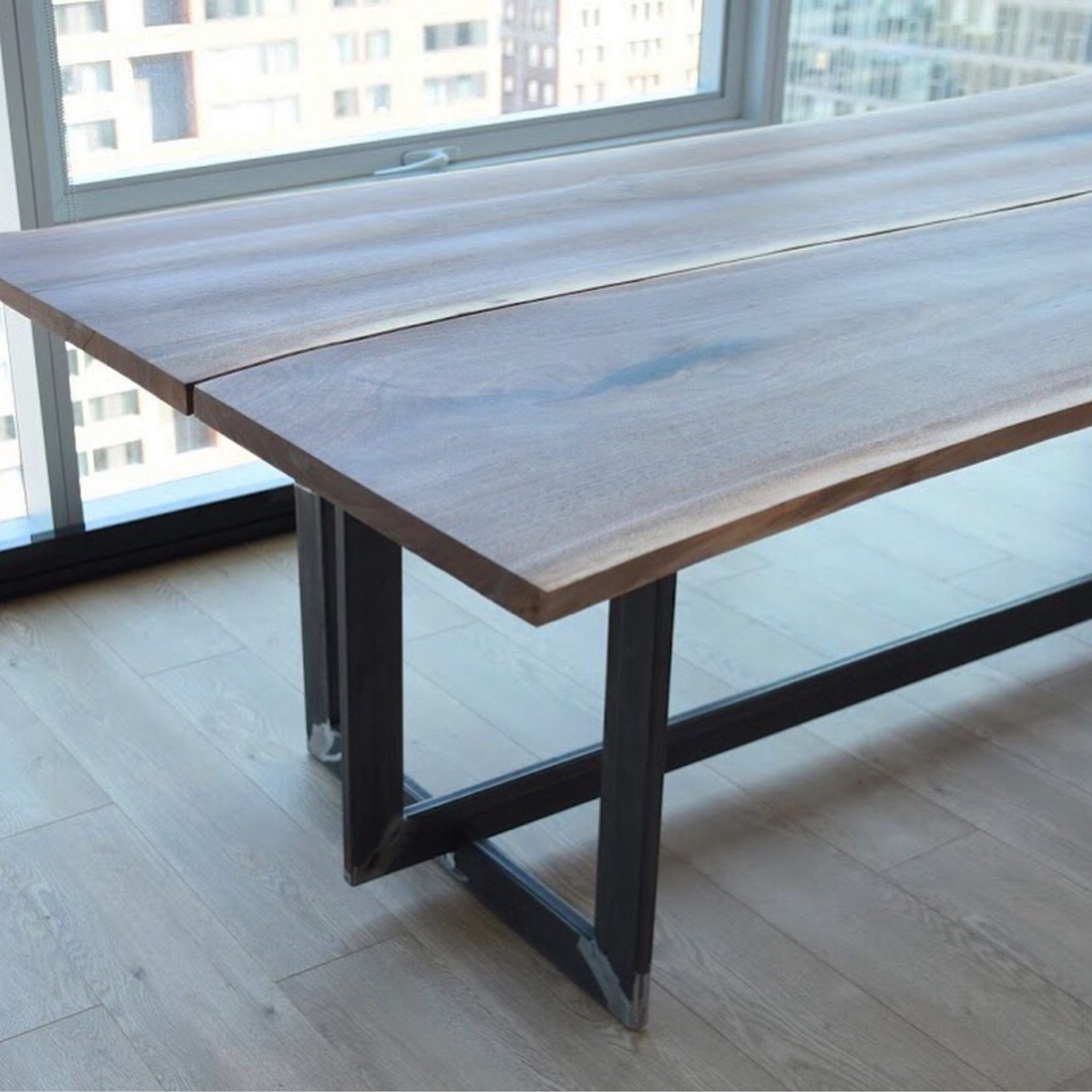 Latest Dark Walnut Drink Tables Pertaining To Black Walnut Live Edge Dining Table, Black Walnut Table (View 3 of 20)