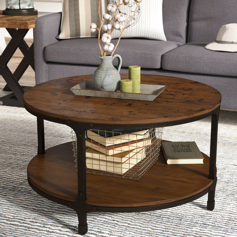 Laurel Foundry Modern Farmhouse Carolyn Round Coffee Table Within Most Up To Date Modern Farmhouse Coffee Tables (View 12 of 20)