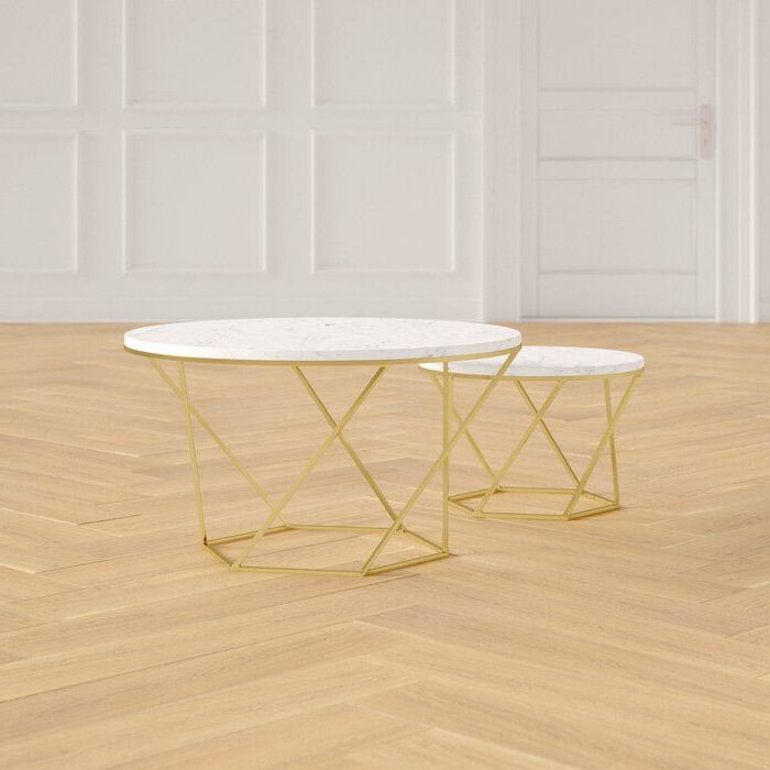 Louisiana Nesting 2 Piece Coffee Table Set & Reviews Pertaining To Latest 2 Piece Modern Nesting Coffee Tables (View 6 of 20)