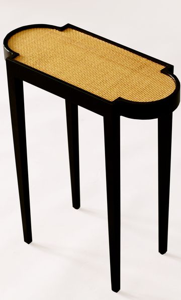 Mad Men Inspired: Black And Natural Raffia Cocktail Table Intended For Fashionable Natural And Caviar Black Cocktail Tables (View 14 of 20)