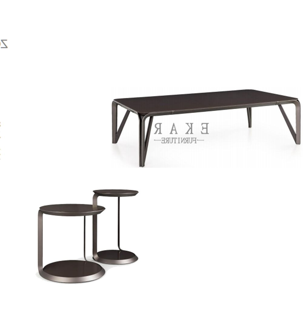 Matte Black Coffee Tables Inside Most Recently Released Mdf Lacquer In Matte Black Stainless Steel Coffee Table (View 7 of 20)
