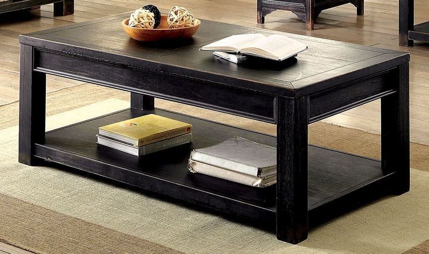 Meadow Antique Black Coffee Table From Furniture Of Throughout Trendy Black And White Coffee Tables (View 8 of 20)