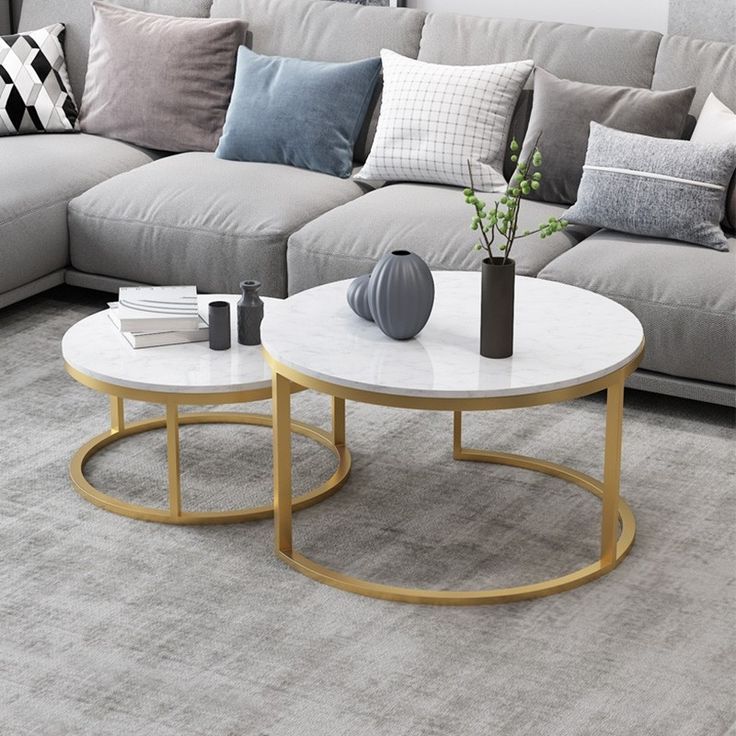 Metal Legs And Oak Top Round Coffee Tables Pertaining To Most Current Nordic Round Coffee Table Gold Metal & White Marble Accent (View 13 of 20)