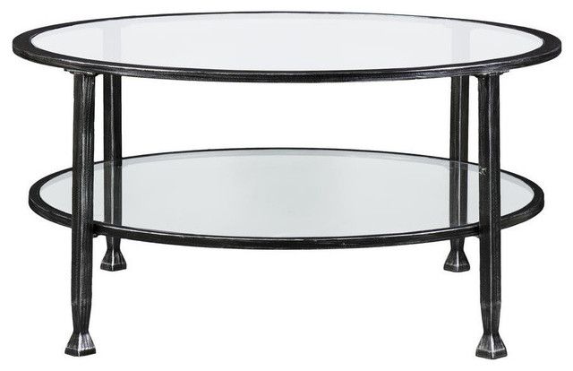 Metallic Silver Cocktail Tables Throughout Well Known Jaymes Metal/glass Round Cocktail Table – Contemporary (View 9 of 20)
