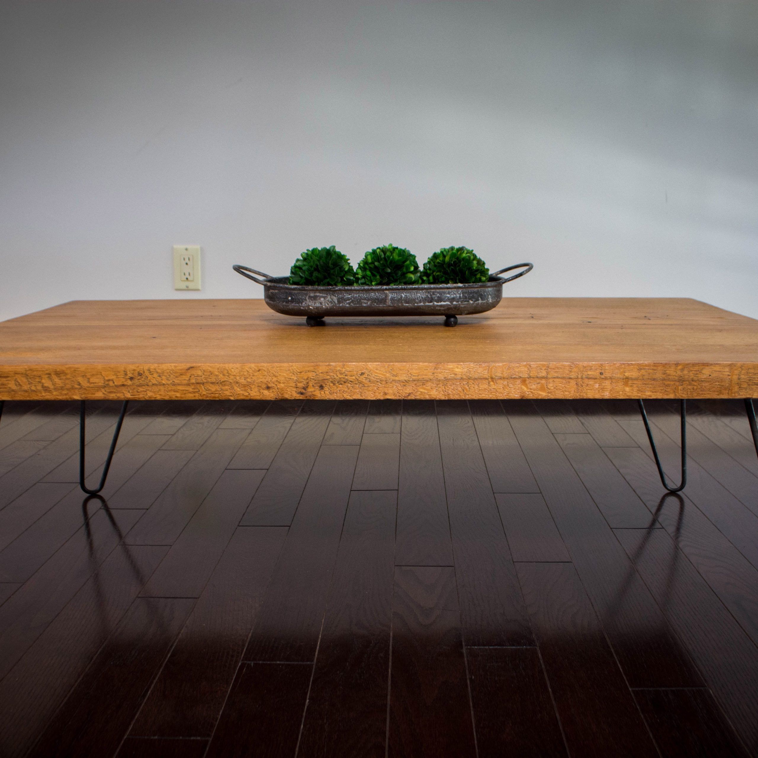 Mid Century Modern Style Coffee Table With Repurposed For Popular Metal And Oak Coffee Tables (View 1 of 20)