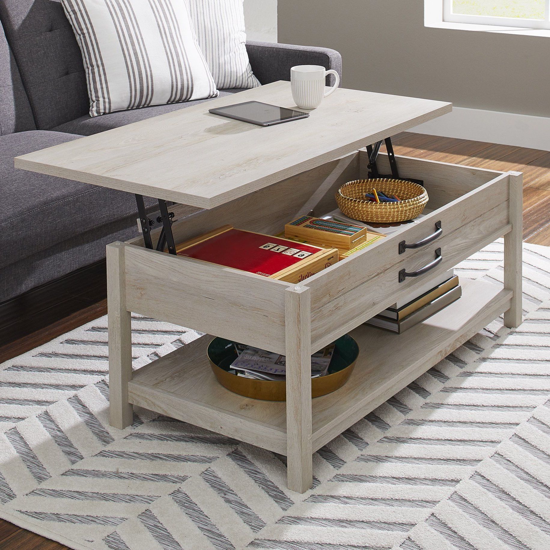 Modern Farmhouse Coffee Tables With Best And Newest Better Homes & Gardens Modern Farmhouse Lift Top Coffee (View 2 of 20)
