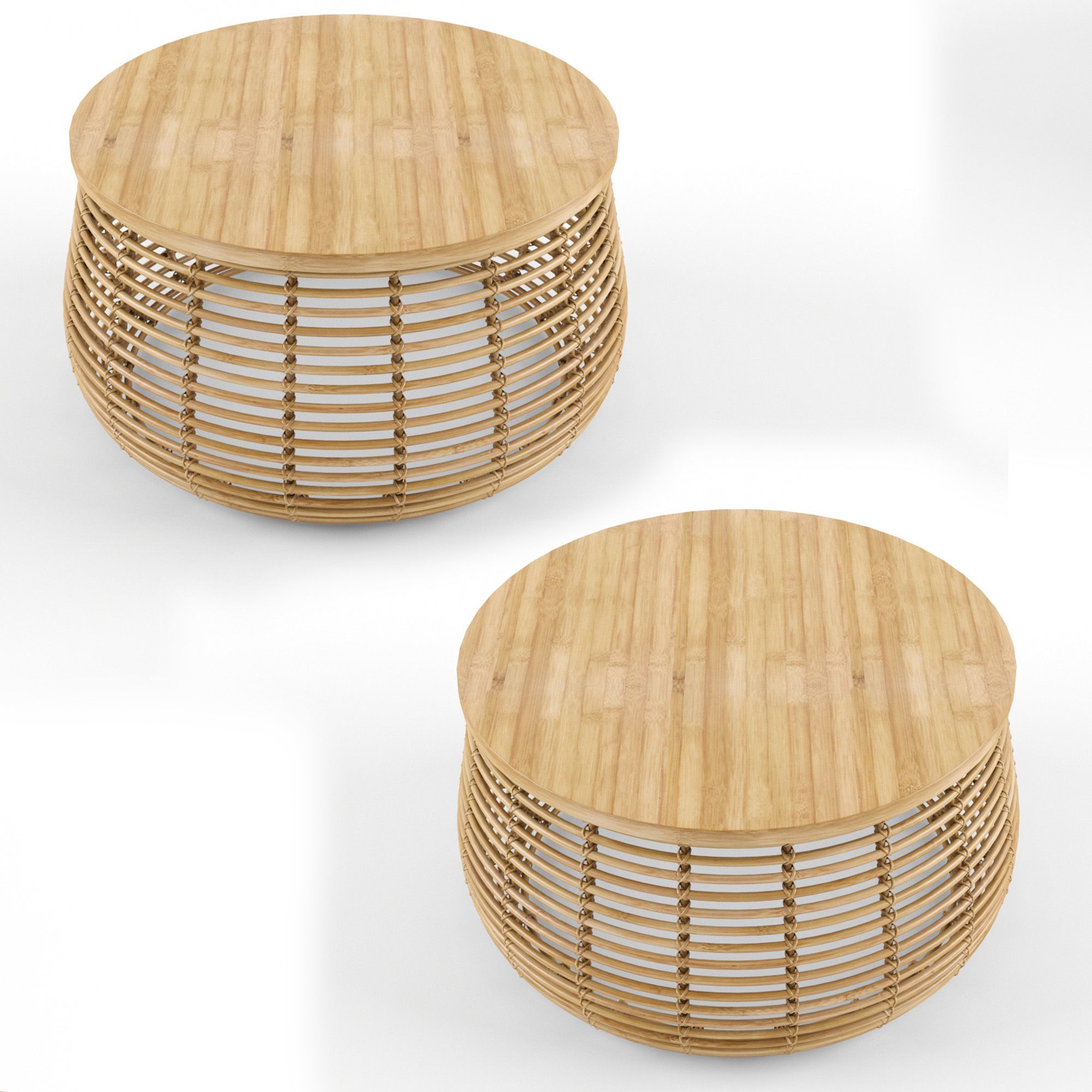 Most Current Natural Woven Banana Coffee Tables Inside 3d Natural Rattan Bamboo Coffee Table Hazel (View 18 of 20)