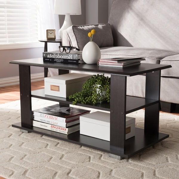 Most Current Shop Contemporary Dark Brown Coffee Tablebaxton Studio Inside Dark Brown Coffee Tables (View 4 of 20)