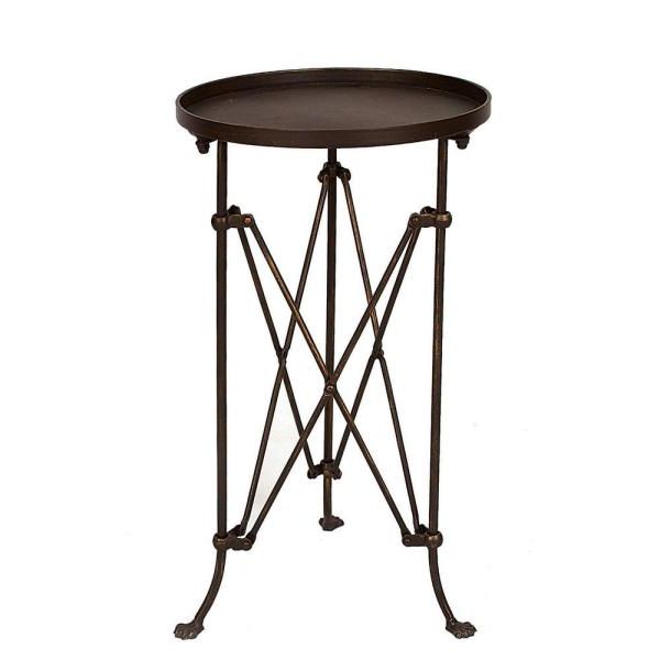 Most Popular Bronze Metal Rectangular Coffee Tables Within 3r Studios Round Bronze Metal Accent Table Hd6146 – The (View 9 of 20)