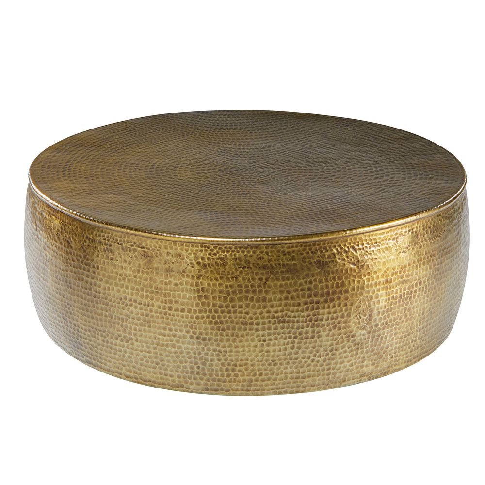 Most Popular Gold Hammered Aluminium Coffee Table Paloma (View 17 of 20)