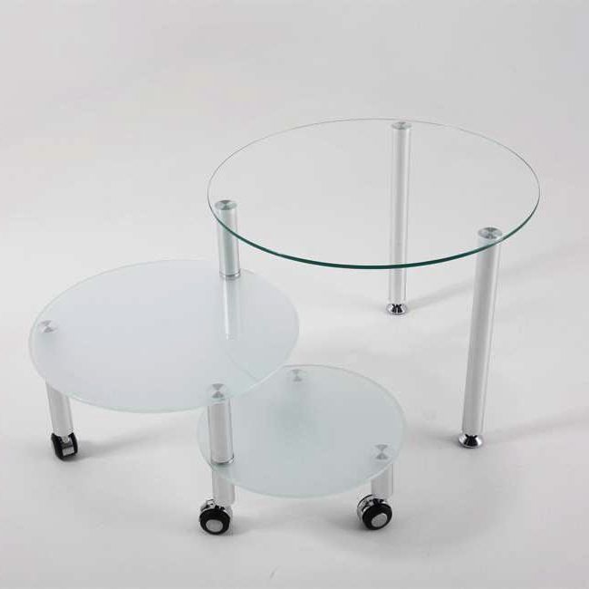 Most Popular Polis Round Functional 3 Tier Coffee Table – Free Shipping With Regard To 3 Tier Coffee Tables (View 8 of 20)