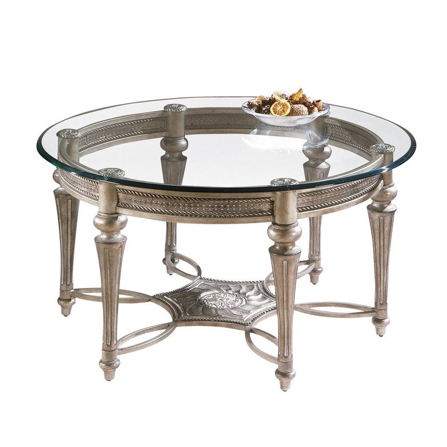 Most Popular Shop Magnussen Home Galloway Subtle Gold Round Coffee For Gold Coffee Tables (View 11 of 20)
