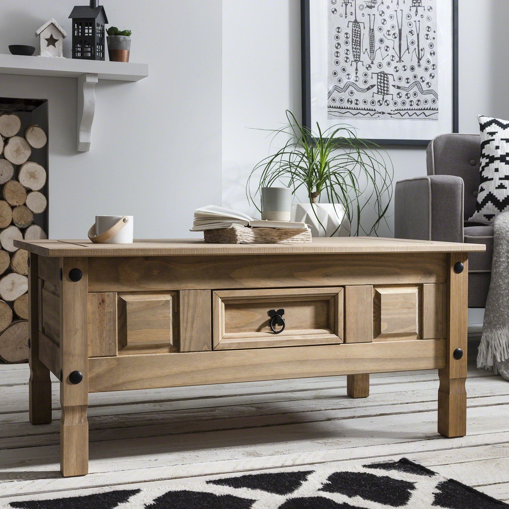 Most Popular Wood Coffee Tables With Classic Wood Corona Coffee Table With Storage (View 6 of 20)