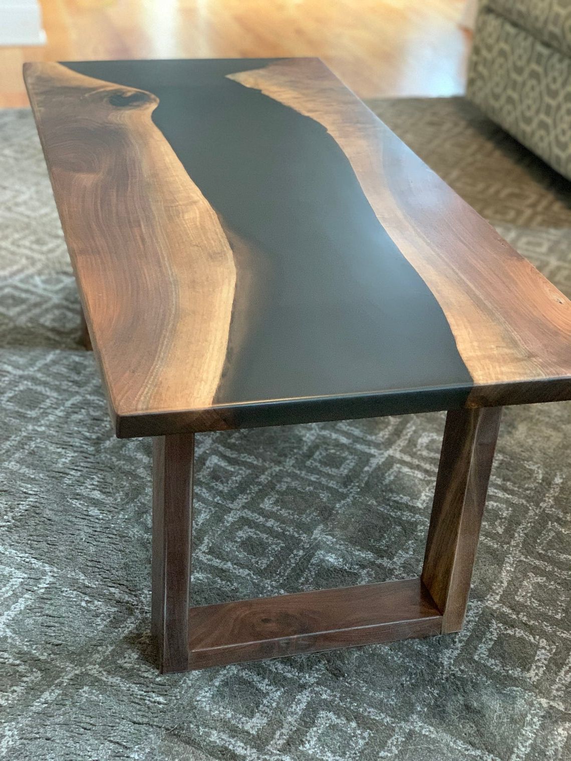 Most Recent Black Walnut Epoxy River Coffee Table Or Bench – Maxiwoods With Regard To Walnut Coffee Tables (View 1 of 20)
