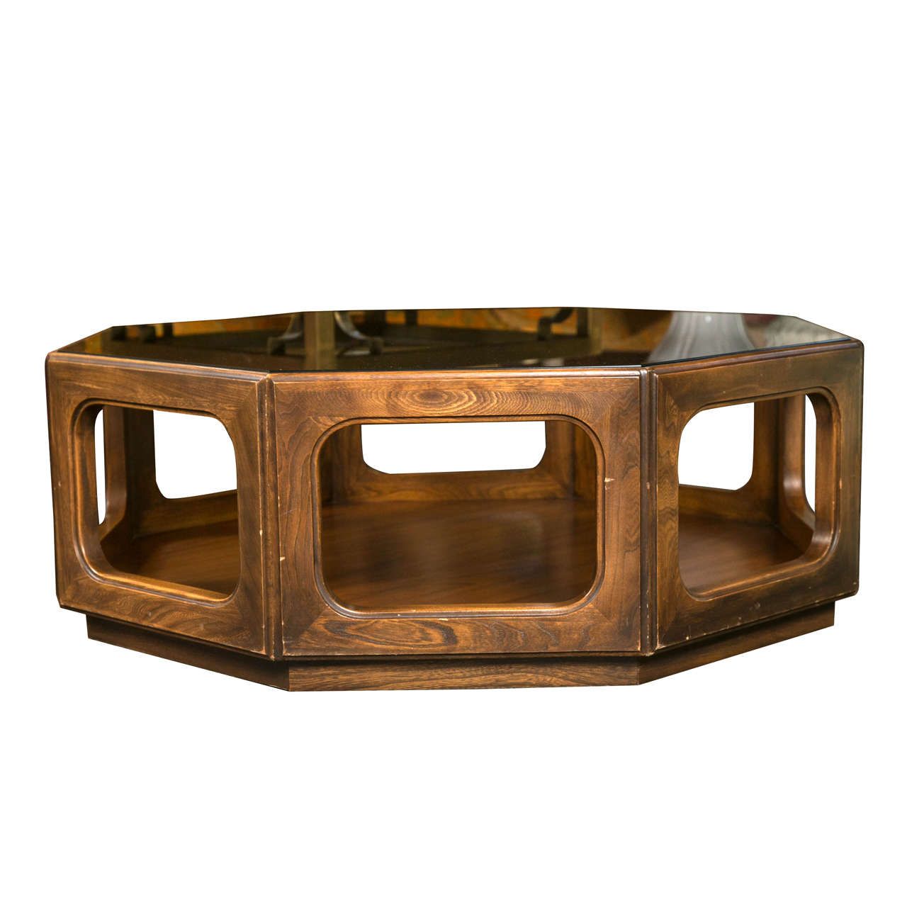 Most Recent Octagonal Midcentury Glass Top Coffee Table For Sale At Pertaining To Octagon Coffee Tables (View 19 of 20)