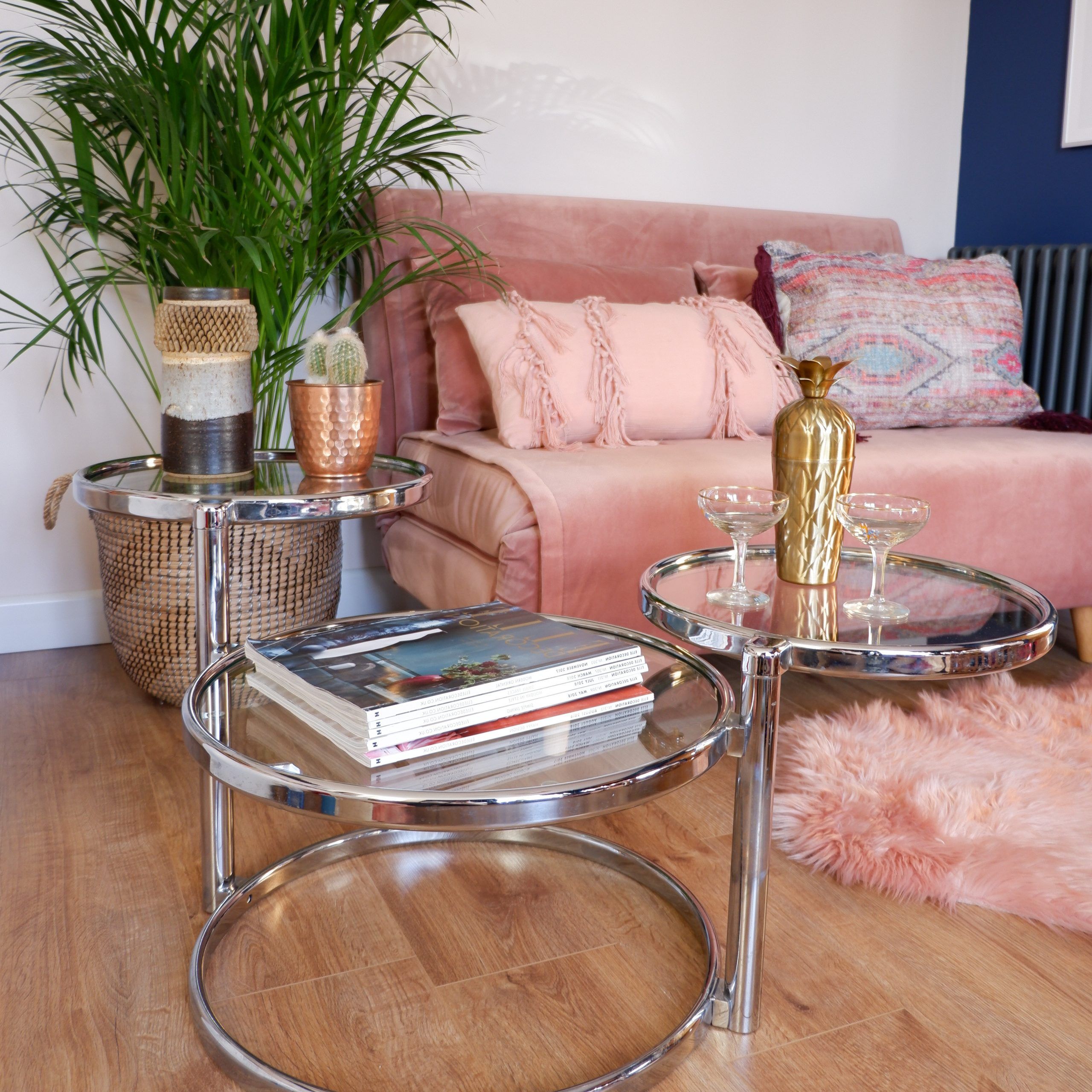 Most Recent Vintage 1970s Chrome And Glass Swivel 3 Tier Table Inside 3 Tier Coffee Tables (View 4 of 20)