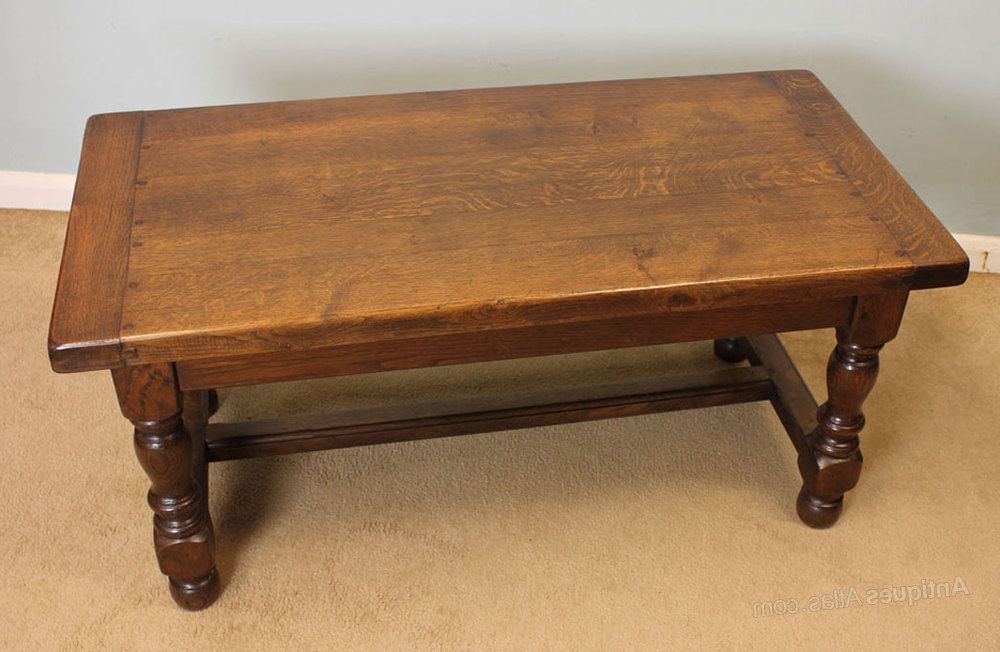 Most Recent Vintage Gray Oak Coffee Tables Inside Antique Oak Coffee Table, Low Occasional Table – Antiques (View 17 of 20)