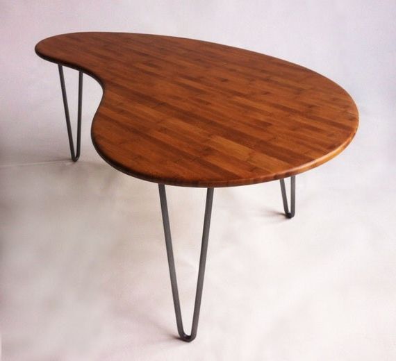 Most Recently Released Dark Coffee Bean Cocktail Tables With Mid Century Modern Coffee/cocktail Table Kidney Bean Shaped (View 7 of 20)