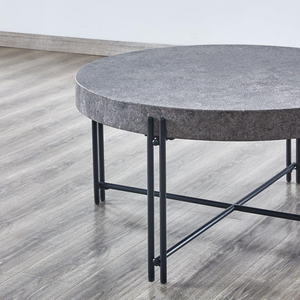 Most Recently Released Natural And Black Cocktail Tables For Morgan Mottled Grey And Black Round Cocktail Table (View 12 of 20)