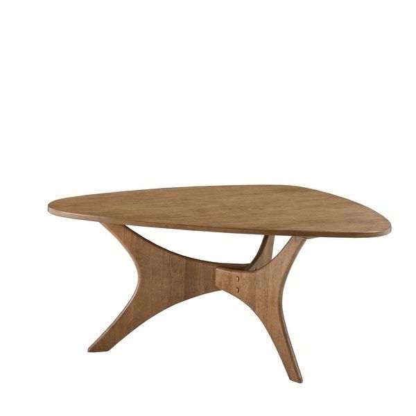 Most Up To Date Carson Carrington Telsiai Triangle Wood Coffee Table Brown Pertaining To Pecan Brown Triangular Coffee Tables (View 1 of 20)