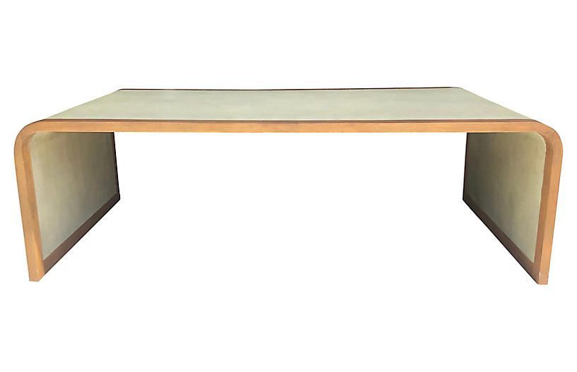 Most Up To Date Faux Shagreen Coffee Tables Inside Faux Shagreen Waterfall Coffee Table – Coffee Tables (View 17 of 20)