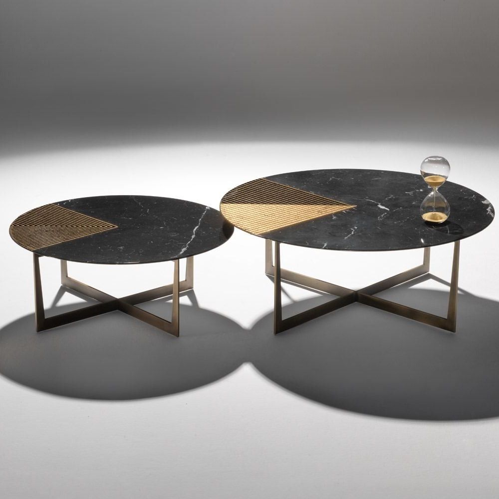 Most Up To Date Leaf Round Coffee Tables With Alex Mint Gold Radius Round Coffee Table 100cm Nero (View 10 of 20)