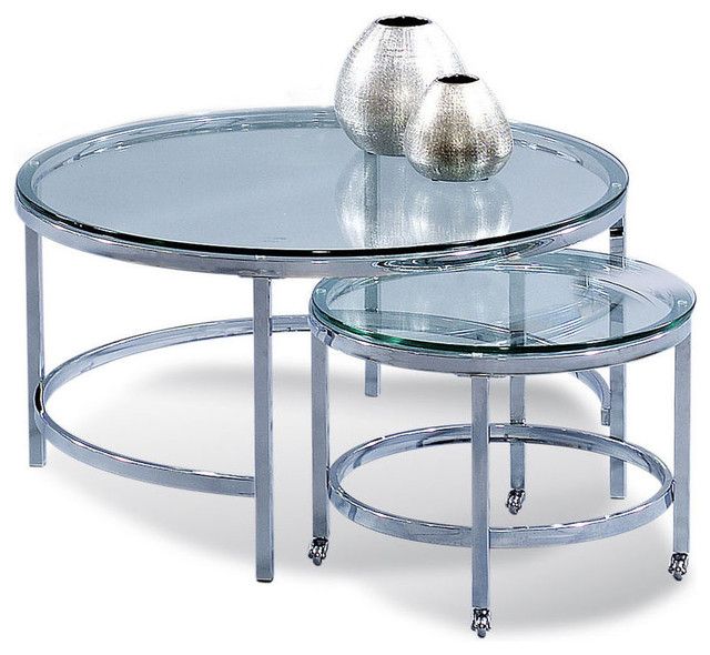 Most Up To Date Mirrored Modern Coffee Tables Throughout Bassett Mirror T1792 120c Patinoire Round Cocktailw (View 13 of 20)