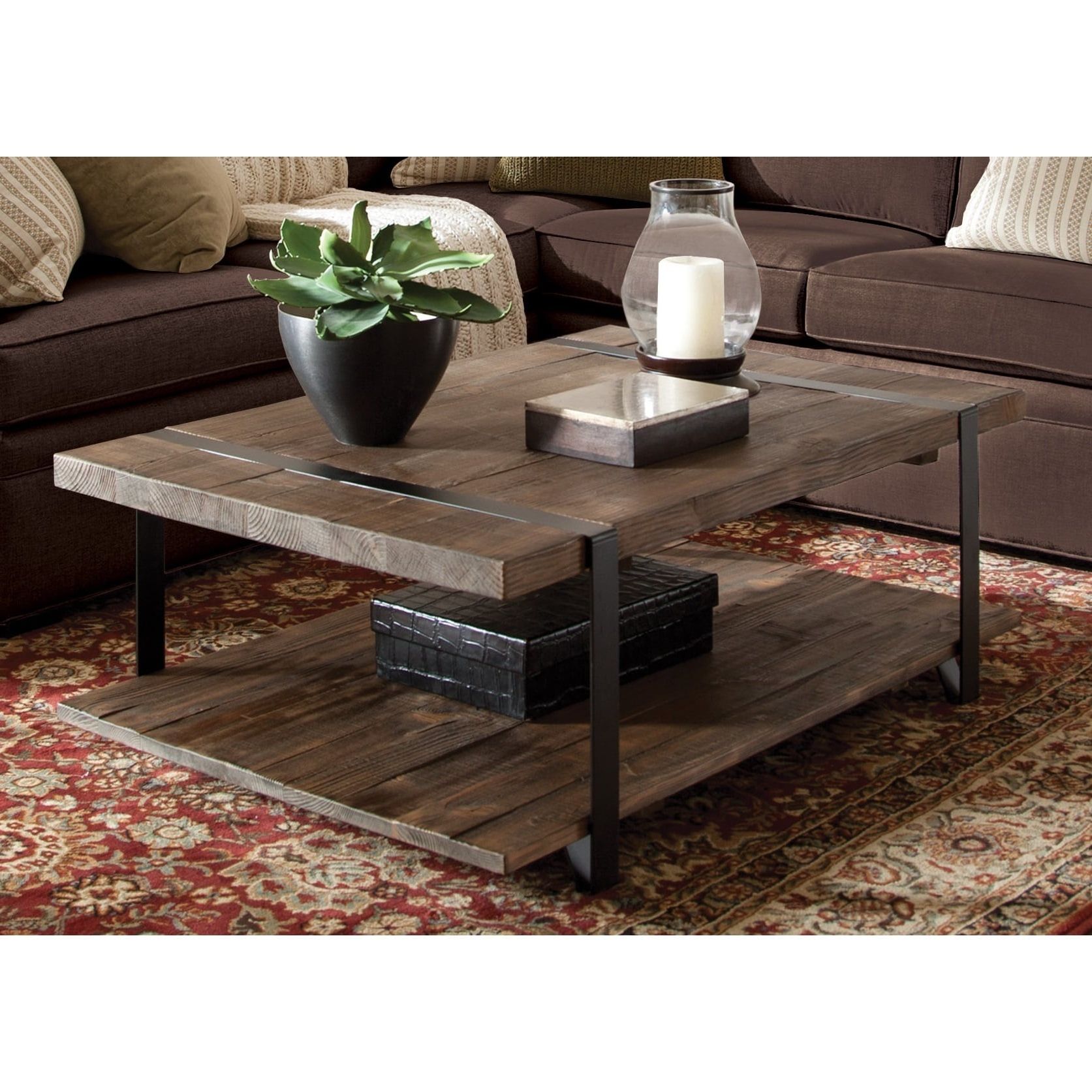 Natural Wood Coffee Tables Pertaining To Trendy Shop Carbon Loft Kenyon Natural Finished Reclaimed Wood (View 1 of 20)
