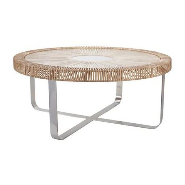 Natural Woven Banana Coffee Tables With Popular Dimond Home Natural Split Rattan Coffee Table (View 4 of 20)