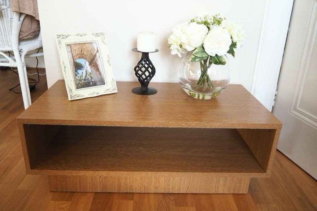 (new) Home Cubes 1 Shelf Coffee Table – Oak Effect From Pertaining To 2019 1 Shelf Coffee Tables (View 7 of 20)