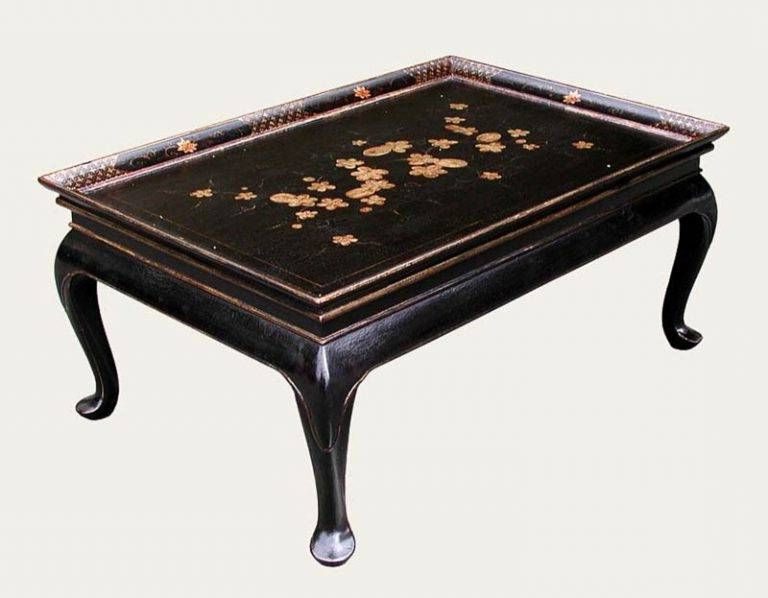 Newest 8001 Black And Gold Lacquered Coffee Table (View 10 of 20)