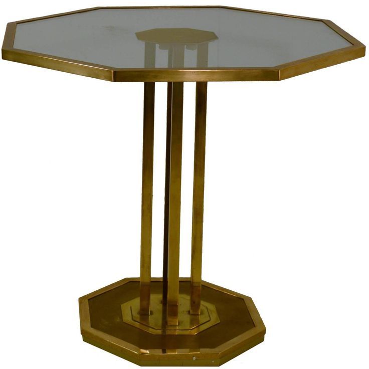 Newest Antique Cocktail Tables For Octagonal Brass Cocktail Table, 1970s (View 3 of 20)