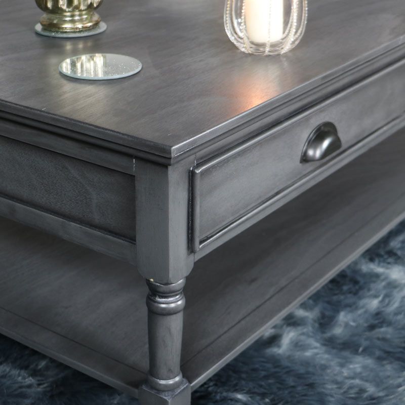 Newest Gray And Black Coffee Tables For Large Dark Grey Coffee Table – Lancaster Range – Melody (View 7 of 20)