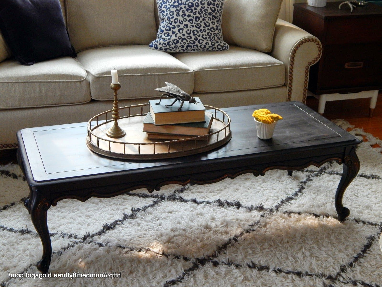 Number Fifty Three: Classic Black & Gold Coffee Table Within Most Current Antique Blue Gold Coffee Tables (View 15 of 20)