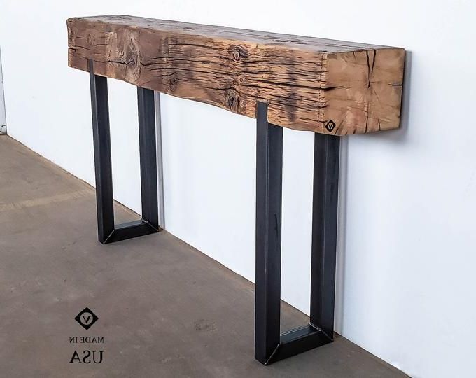 Oak Wood And Metal Legs Coffee Tables Regarding Latest Wooden Sofa Bar Table Industrial Wood Bar Table Buffet (View 19 of 20)