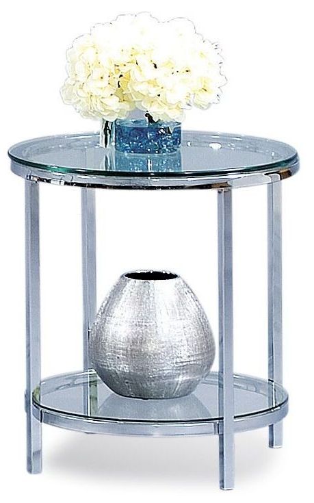 Patinoire Polished Chrome Round End Table – 1stopbedrooms (View 7 of 20)