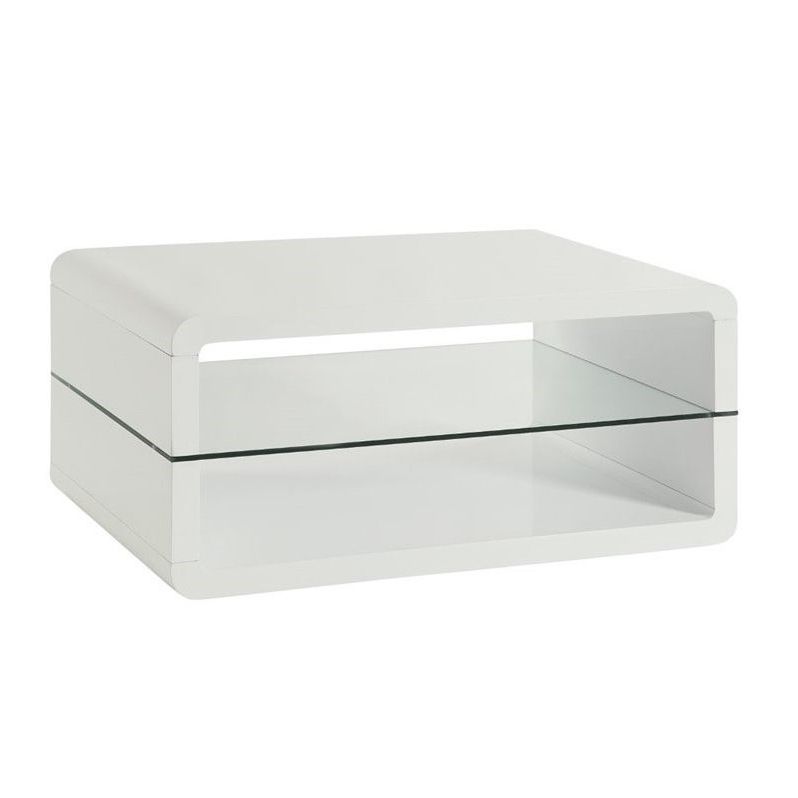 Popular 2 Shelf Coffee Tables With Regard To Coaster 2 Shelf Coffee Table In White (View 20 of 20)