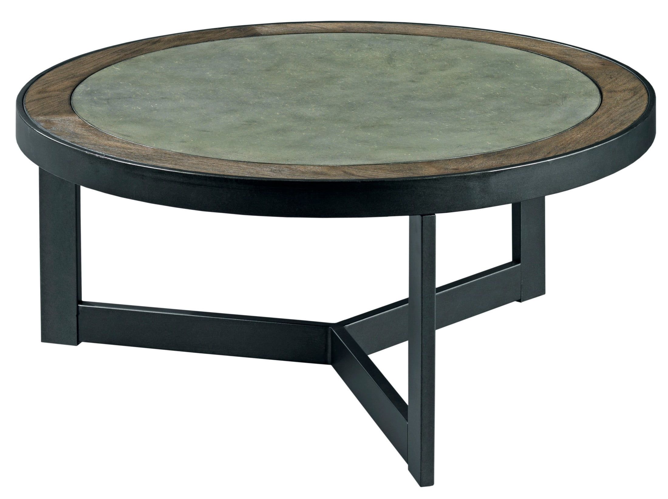 Popular Graystone Dark Oak Round Cocktail Table From Hammary In Barnside Round Cocktail Tables (View 16 of 20)