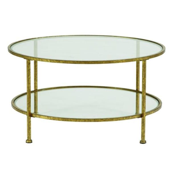Popular Home Decorators Collection Bella Aged Gold Coffee Table Within Gold Coffee Tables (View 20 of 20)