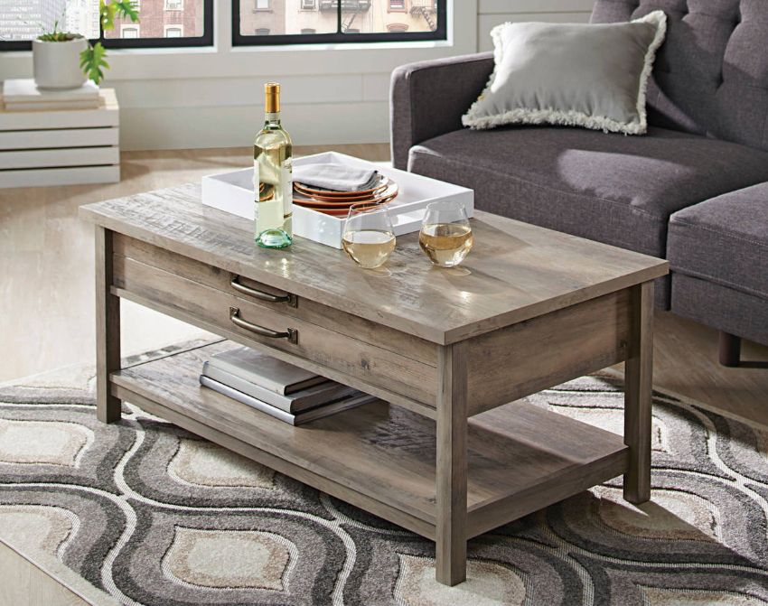 Popular Rustic Espresso Wood Coffee Tables Inside Better Homes & Gardens Modern Farmhouse Lift Top Coffee (View 4 of 20)